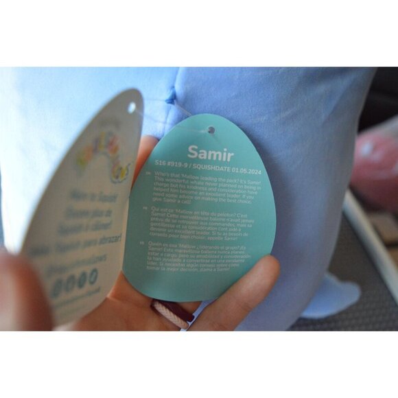 Squishmallows Original 16" Samir the Whale with Bucket Hat NWT - Picture 4 of 7